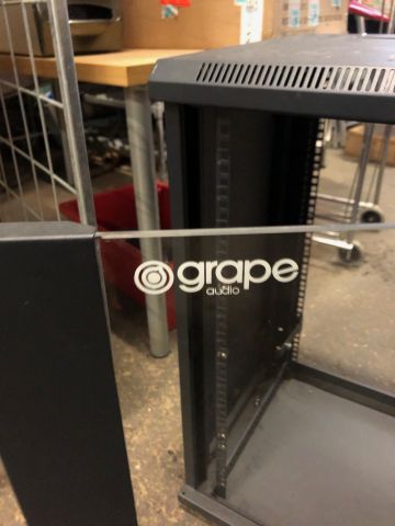 422925-2 RACK with ventilation, wall bracket and lockable glass door. GRAPE AUDIO.