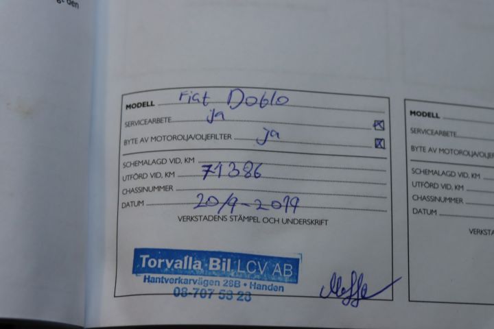 734600-40 Fiat Doblo -16 Regnr: YDX553