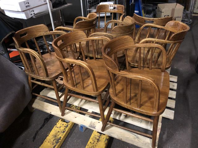 422932-1 8 classic pub chairs from Andy Thornton, England