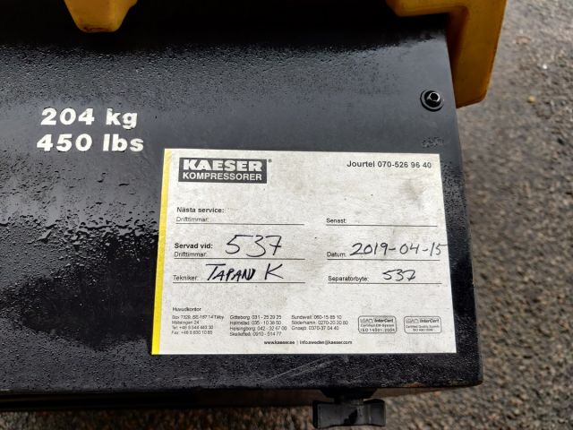 734630-8 Kaeser M17A Compressor 595.8h Kaeser Compressed air cooler