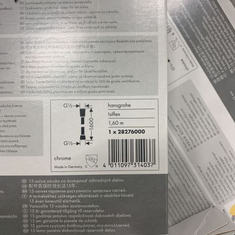 733578-4 ca 116 st Shower hose hansgrohe 1.6m isiflex Chrome