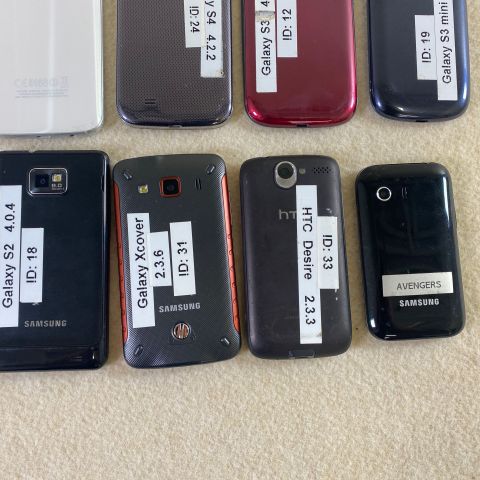 721143-7 Collection of 14 android phones - Repair objects