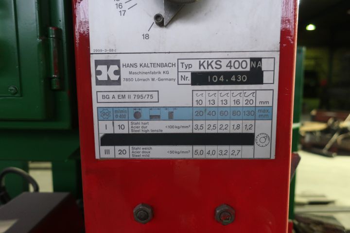 718497-4 Circular saw, Kaltenbach KKS 400