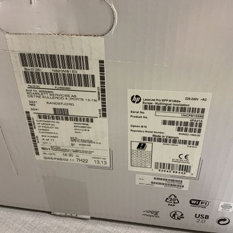 734597-3 HP LaserJet PRO MFP M148dw Printer