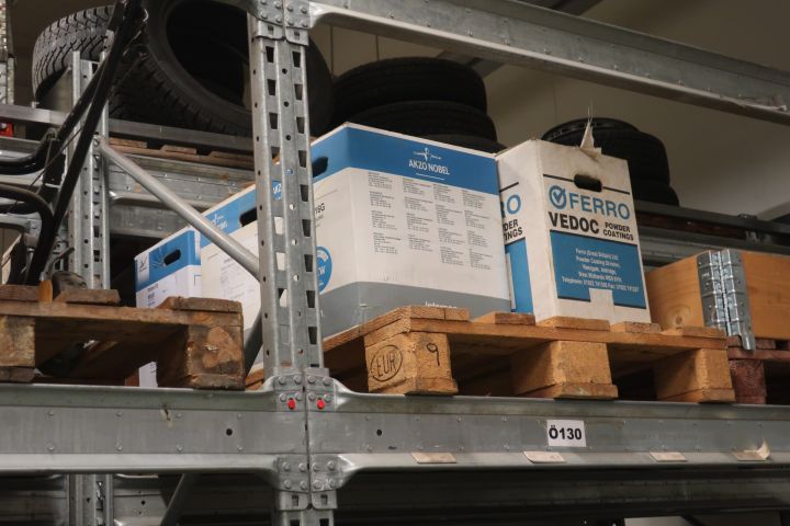 718624-66 10 stools of powder coating paints, i.a. Jotun, Teknos, DuPont et al.