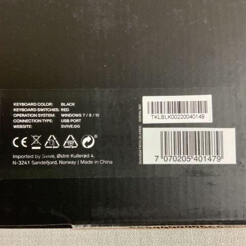 737940-3 Gaming keyboard Svive Triton RGB TKL