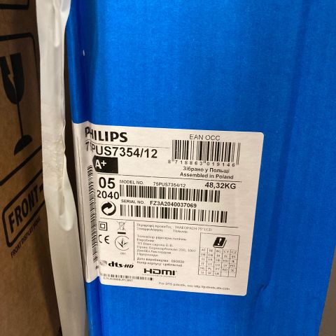 738890-2 Philips Smart TV TV 75PUS7354 / 12 - The one (4K, Android TV, Ambilight)