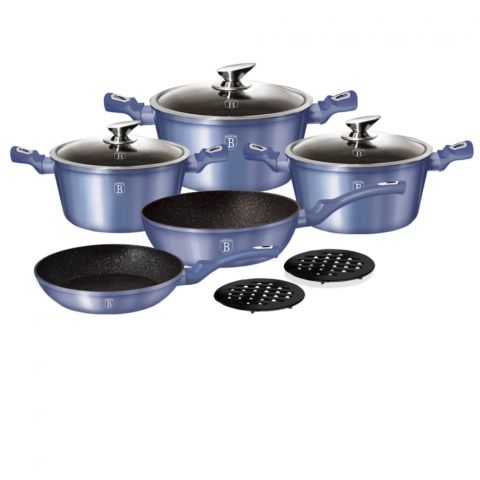 739079-1 10-piece pot set, Berlinger Haus Metallic-Line Royal Blue Edition