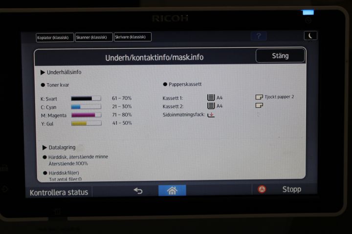 676784-10 Multifunction Printer Ricoh MP C307