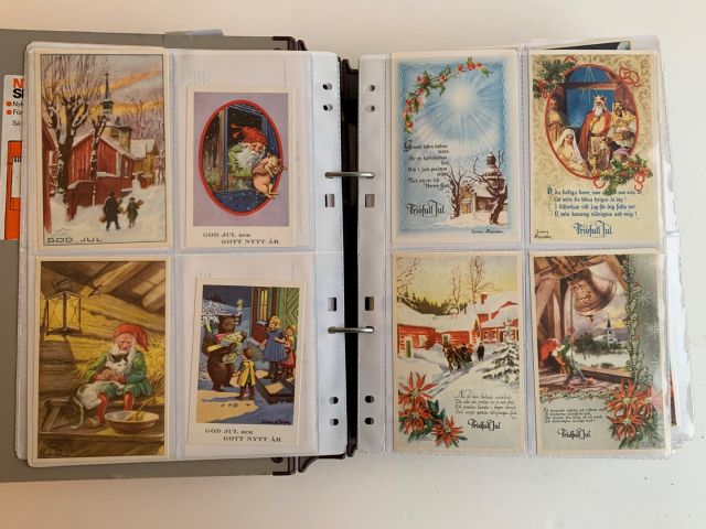 633566-2 Collection about 500, Christmas & New Year and Easter cards by Jenny Nyström and others.