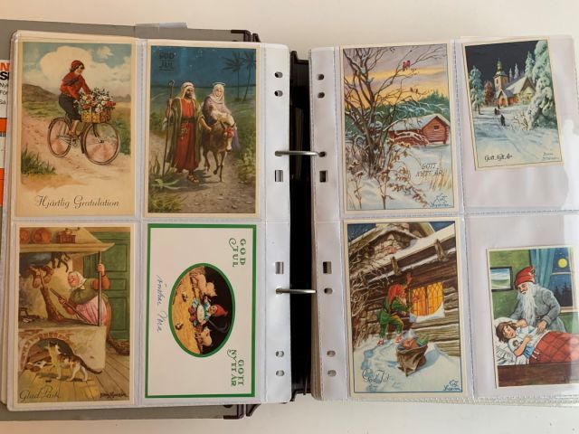 633566-3 Collection about 500, Christmas & New Year and Easter cards by Jenny Nyström and others.