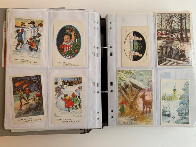 633566-6 Collection about 500, Christmas & New Year and Easter cards by Jenny Nyström and others.