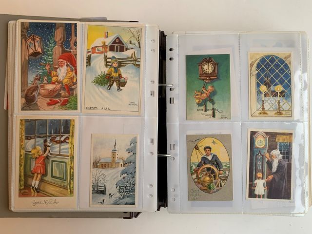 633566-8 Collection about 500, Christmas & New Year and Easter cards by Jenny Nyström and others.