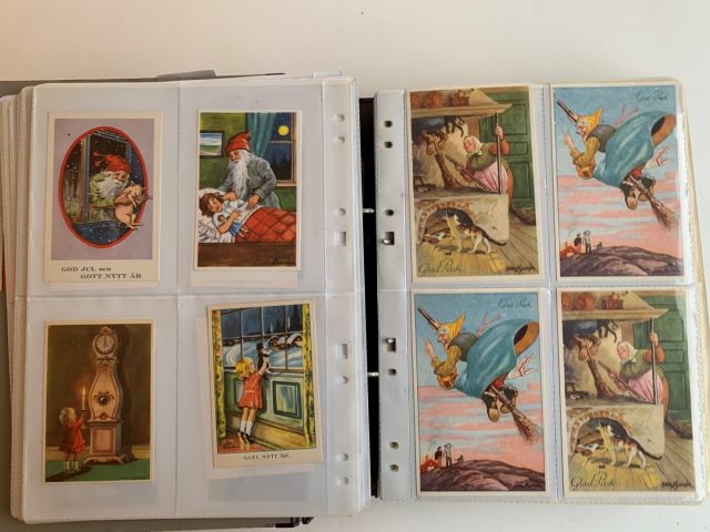 633566-12 Collection about 500, Christmas & New Year and Easter cards by Jenny Nyström and others.