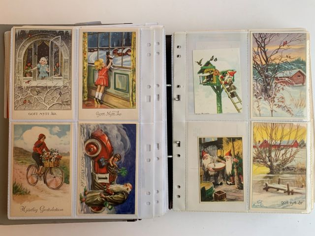 633566-13 Collection about 500, Christmas & New Year and Easter cards by Jenny Nyström and others.