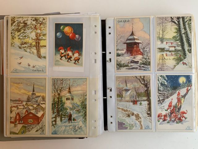 633566-14 Collection about 500, Christmas & New Year and Easter cards by Jenny Nyström and others.
