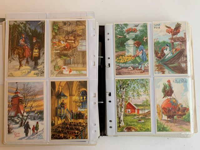 633566-15 Collection about 500, Christmas & New Year and Easter cards by Jenny Nyström and others.