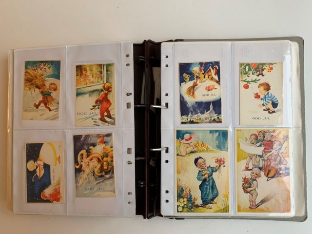 633566-18 Collection about 500, Christmas & New Year and Easter cards by Jenny Nyström and others.