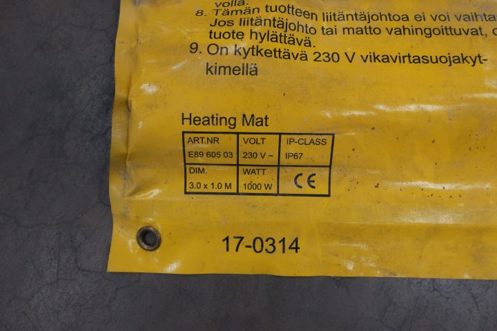 740560-3 Tjältiningsmatta Ebeco 1000W/230V/3x1M (4 st)