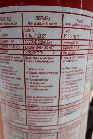 740572-2 Fire extinguisher Tyco 6 kg powder (4 pcs)