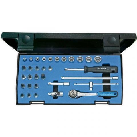 741274-1 Gedore Socket Wrench Kit 1/4 32 parts 6174150
