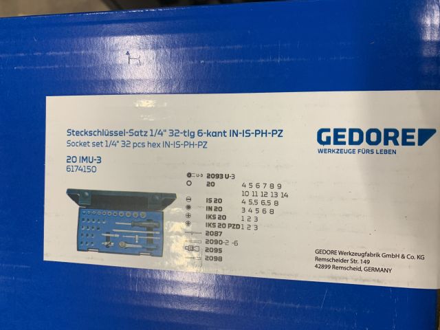 741274-2 Gedore Socket Wrench Kit 1/4 32 parts 6174150