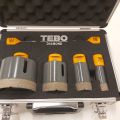 578385-5 NEW Tebo diamond hole saw set
