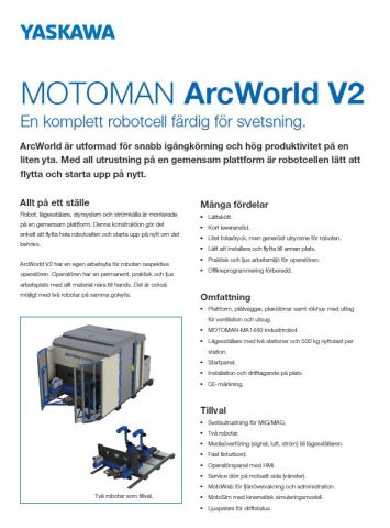 742721-6 Svetsrobotcell Yaskawa Motoman ArcWorld V2 -18