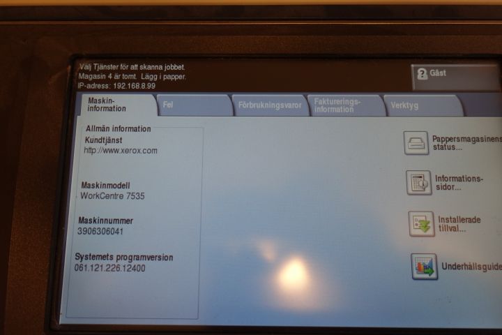 743216-4 Copier Xerox 7535