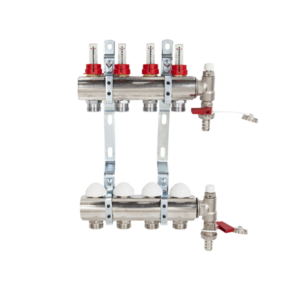 743005-1 Altech Underfloor heating distributor with flow meter 2