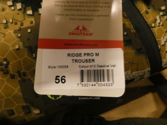 741425-2 Hunting pants Swedteam Ridge Pro M Size 56 - Free shipping