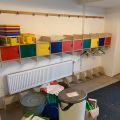 731784-3 Clothes shelves with cabinets for preschool activities and mixed consumption for crafts
