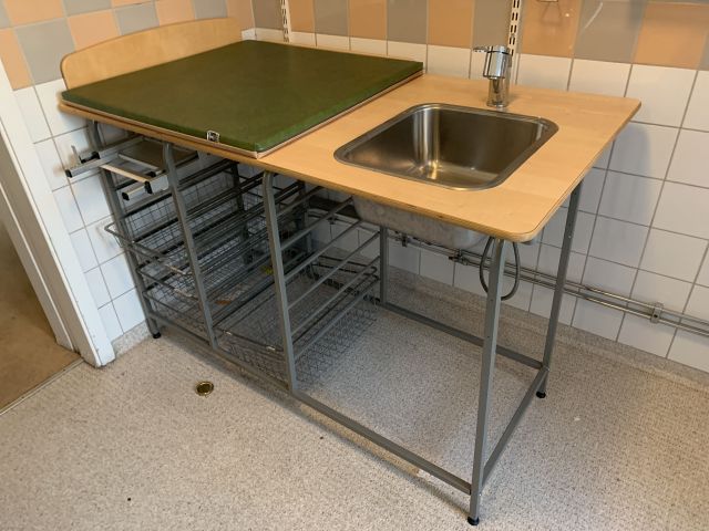 changing table with sink