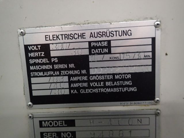 748588-21 CNC controlled cutter Mazak H-400N