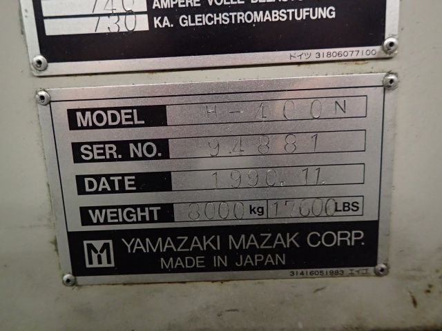 748588-22 CNC controlled cutter Mazak H-400N