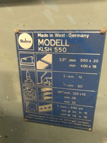 748626-6 Stans/klipp/pressmaskin Mubea KLSH 550