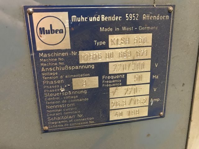 748626-7 Stans/klipp/pressmaskin Mubea KLSH 550