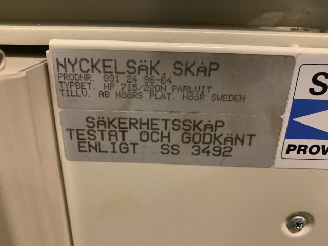 717354-6 Key cabinet Nivex HP 715 / 220N Pearl white