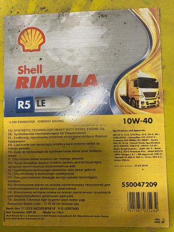 686299-2 Shell Rimula R5 LE 200L 10w40