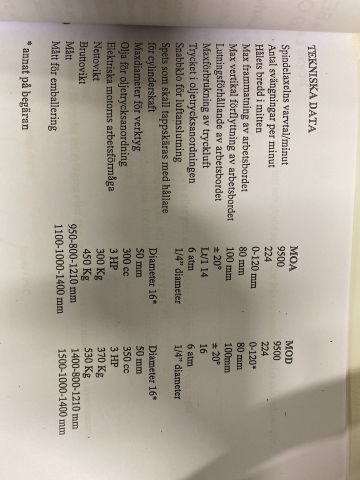 743310-10 Long hole drill Bacci MOA 4040