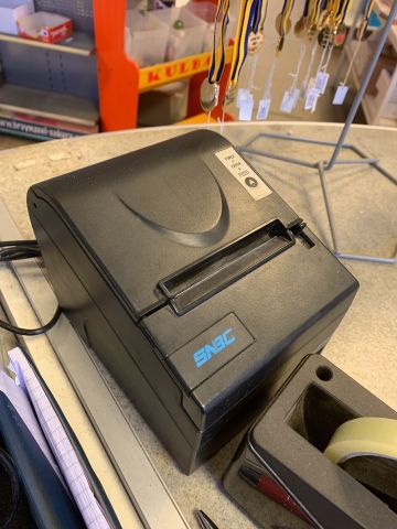 702052-6 Cash register system IBM with two hand scanners, receipt printer and cash drawer