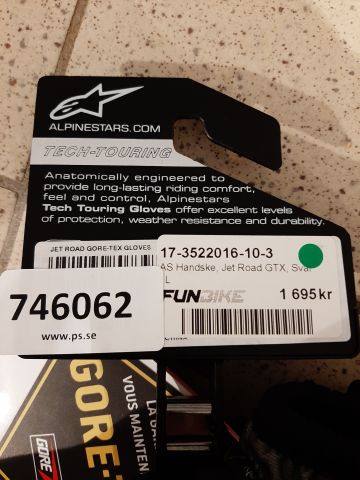 746062-3 Gloves - Alpinestars Jet Road GTX, size L