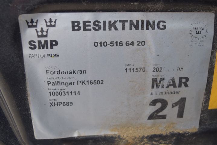 751611-32 Crane truck VOLVO FM9 6X2 JMNLAST C, 2006, Pallet finger crane 16504