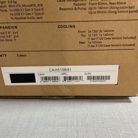 750876-3 Computer chassis NZXT H510 Black