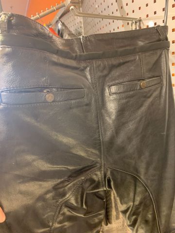 744196-5 Mc Leather pants Black Eagel size 48