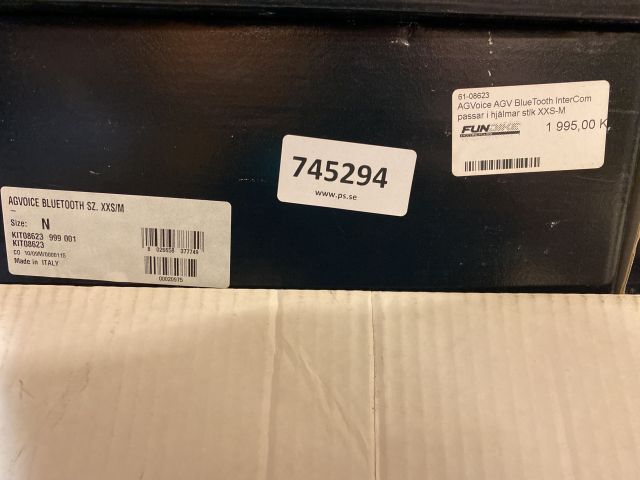 745294-7 AGVoice AGV Blue Tooth InterCom fits in helmets plug XXS-M