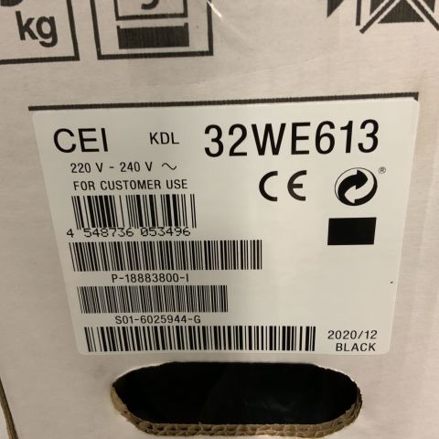 756509-3 Smart TV Sony 32 "LED KDL32WE613