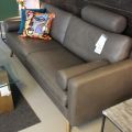 676946-2 3-seater leather sofa BD Clint with stool