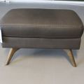 676946-3 3-seater leather sofa BD Clint with stool