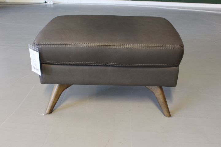 676946-3 3-seater leather sofa BD Clint with stool